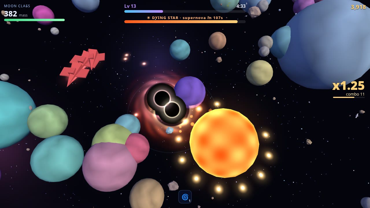 The dying star boss among swallowed planets